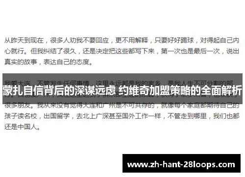 蒙扎自信背后的深谋远虑 约维奇加盟策略的全面解析